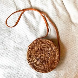 Handwoven Round Rattan Bag